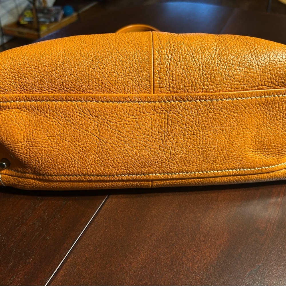 Prada Vibrant Orange Pebbled Leather Shoulder Bag - Picture 2 of 10